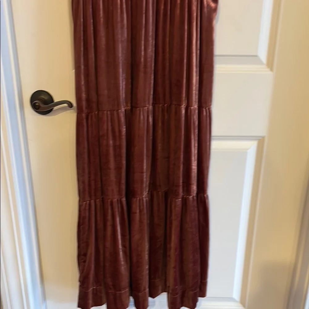 Anthropologie Velvet Maxi Dress in Deep Burgundy - Picture 5 of 6